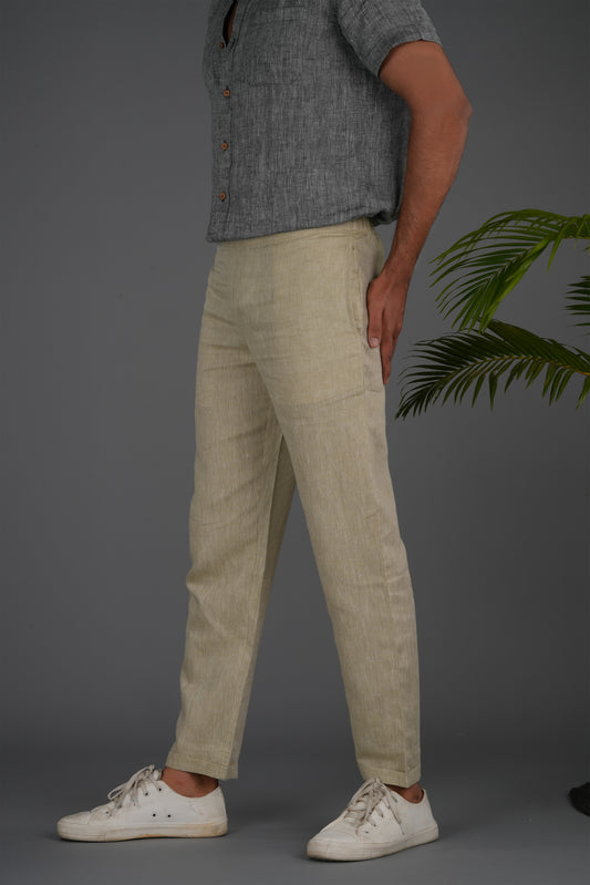 Men Light Brown Hemp Lounge Pant