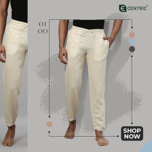 Earthy Tones and Comfort Combined: The Allure of Light Brown Solid Hemp Lounge Pants