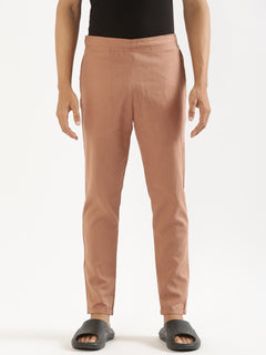 Men Mocha Brown Hemp Lounge Pant