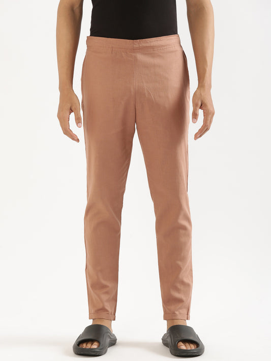 Men Mocha Brown Hemp Lounge Pant