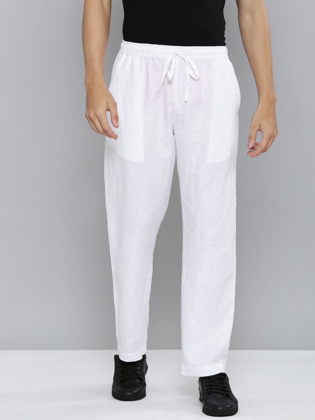 White and regal black (Pack of 2) Men Hemp Comfort Pant