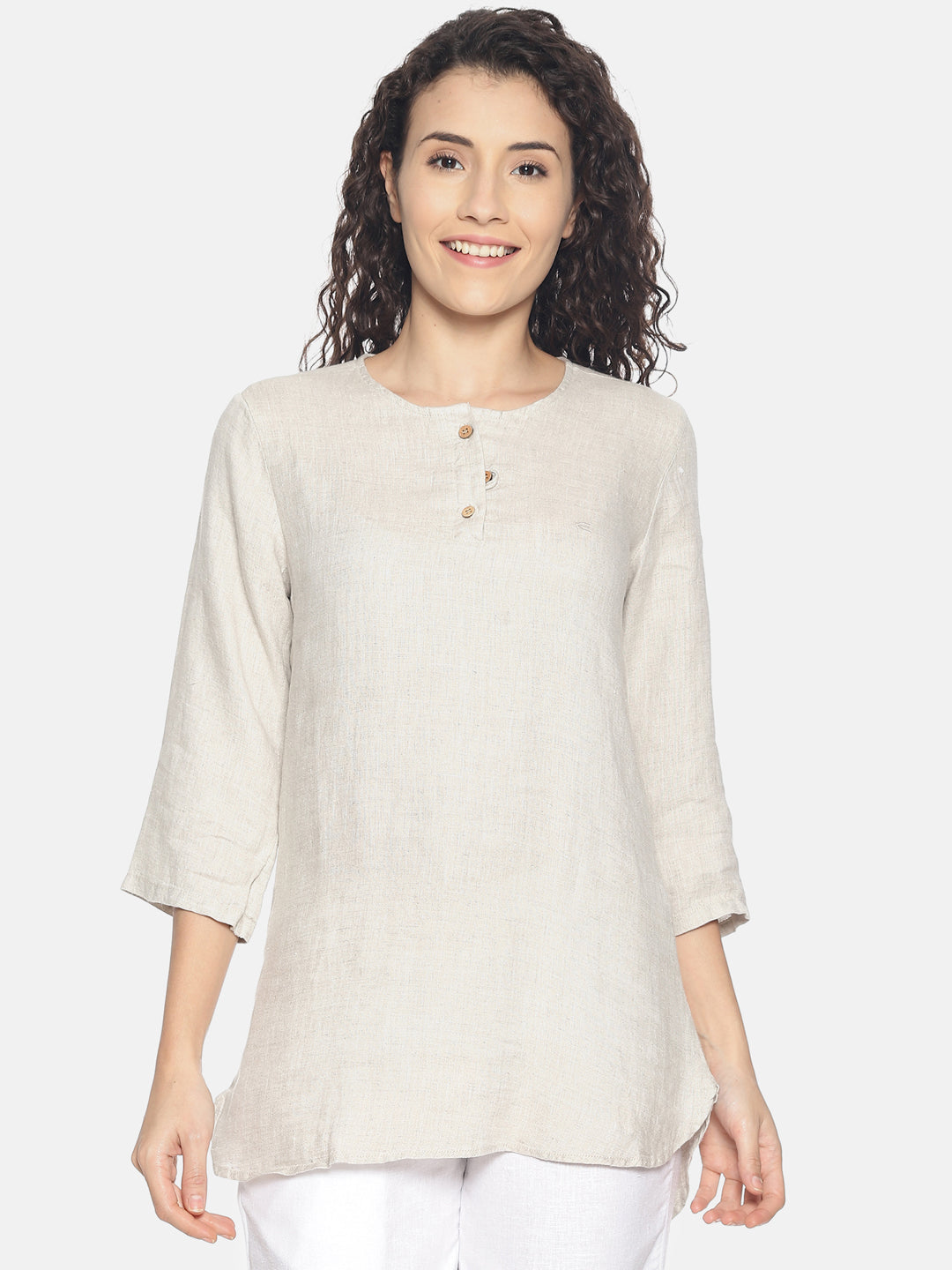 Women Solid Beige and White Ultimate Yoga Set