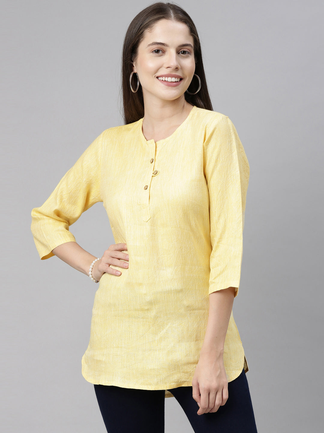 Lemon yellow tops online on sale