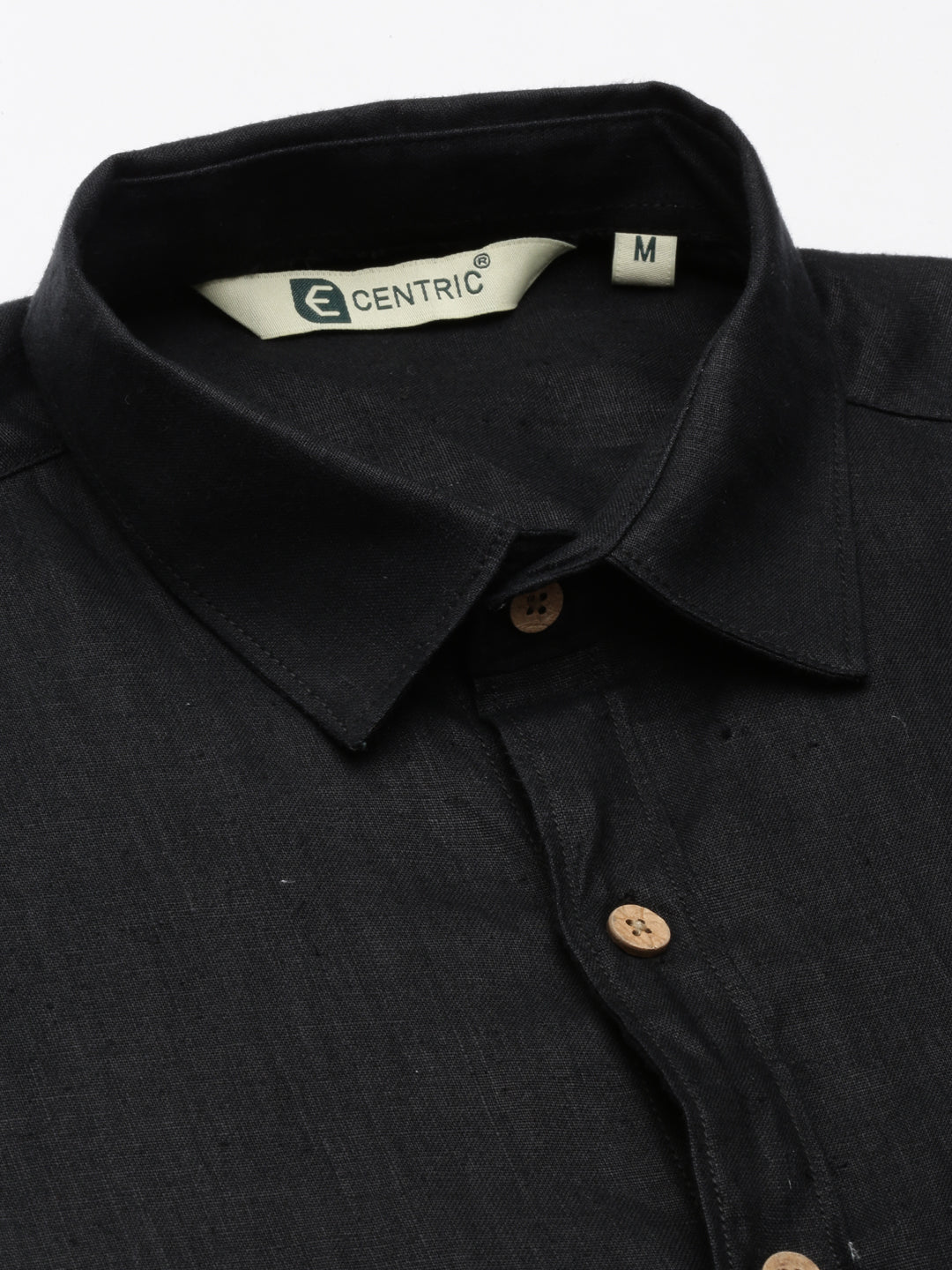 Regal Black Men Hemp Full Sleeve Shirt