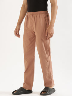 Men Hemp Mocha Brown Broad Bottom Comfort Pant