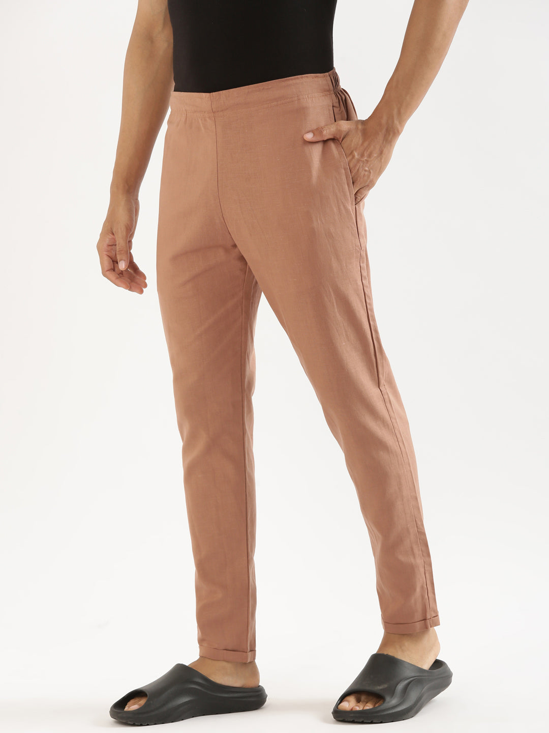 Mocha Brown Men Hemp Lounge Pant