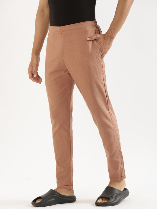 Mocha Brown Men Hemp Lounge Pant