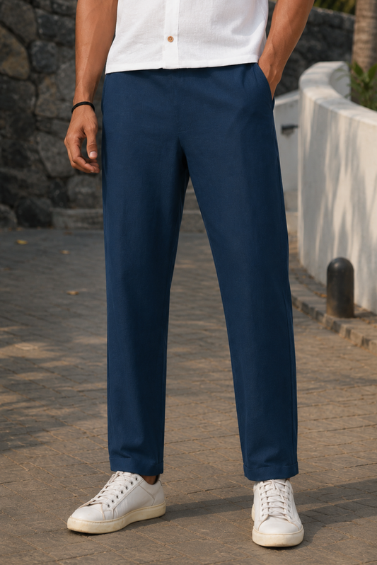 Regal Blue Men Hemp Lounge Pant