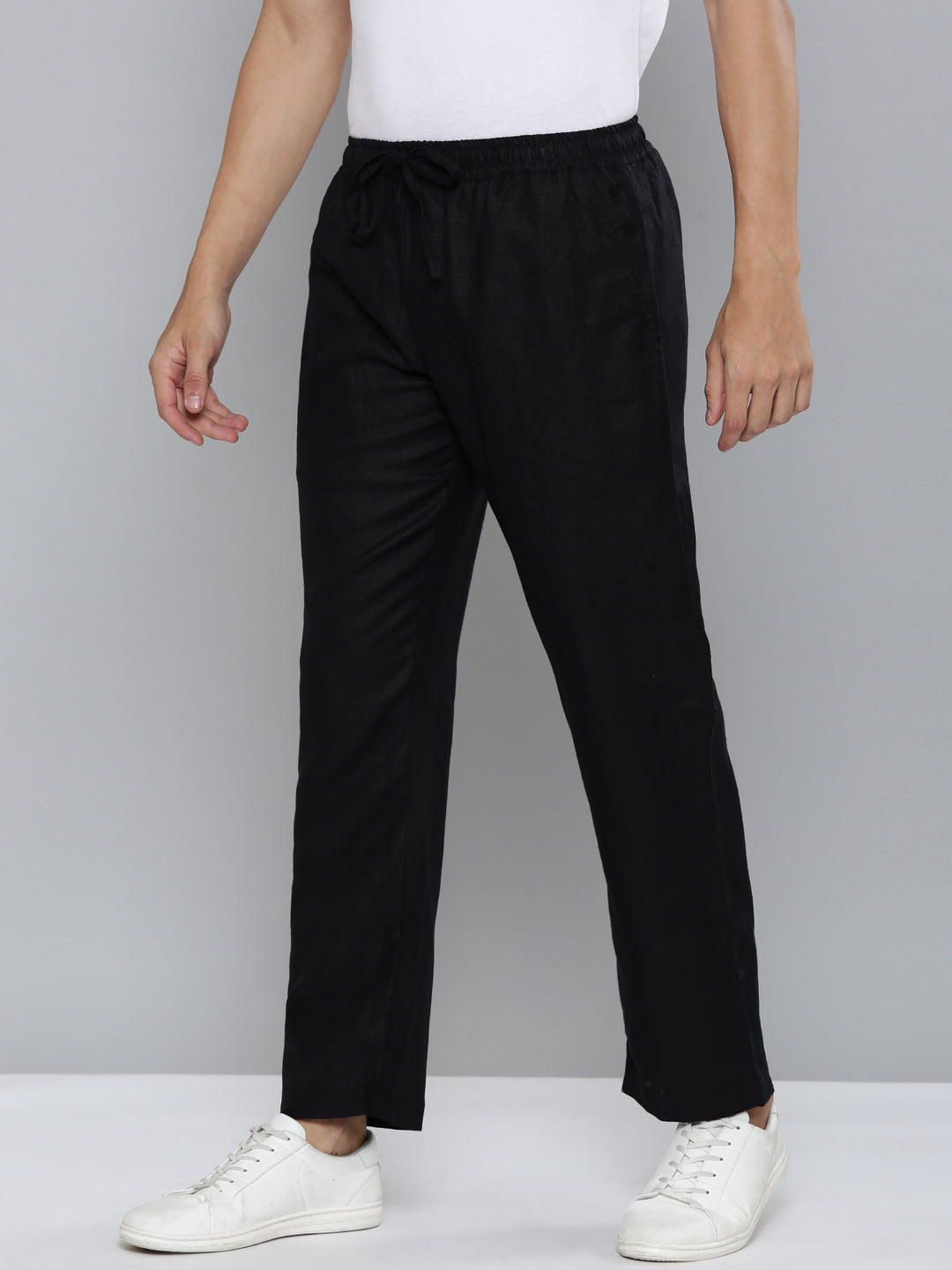 White and regal black (Pack of 2) Men Hemp Comfort Pant