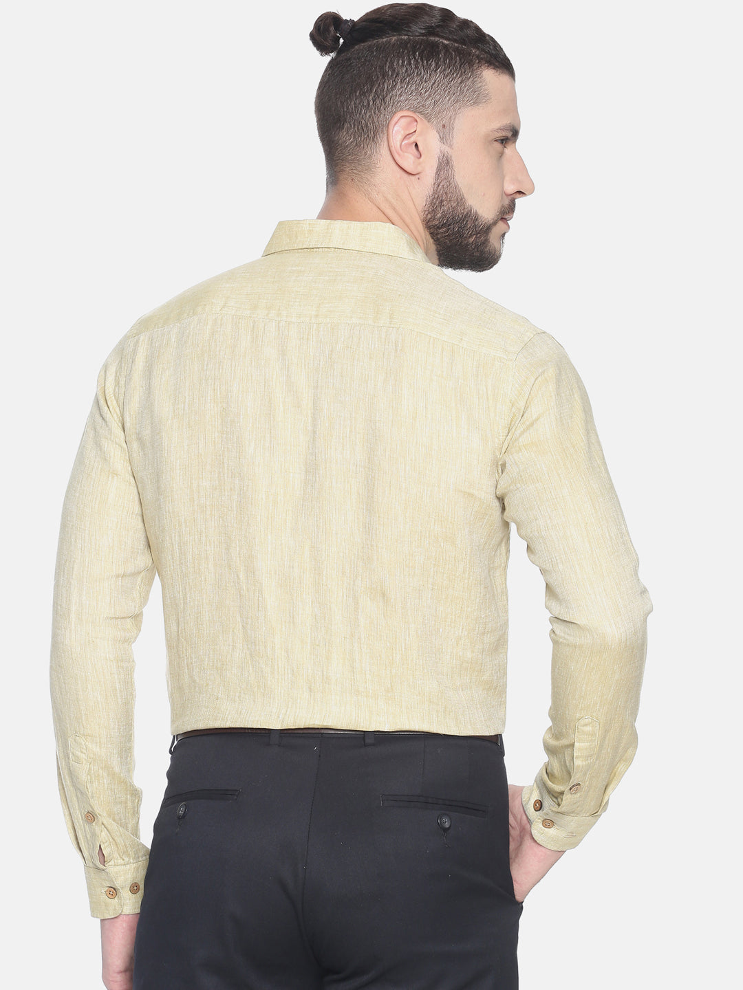 Fawn Men Hemp Full Sleeve Shirt
