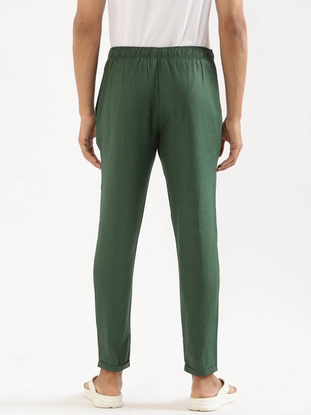 Bottle Green Men Hemp Lounge Pant
