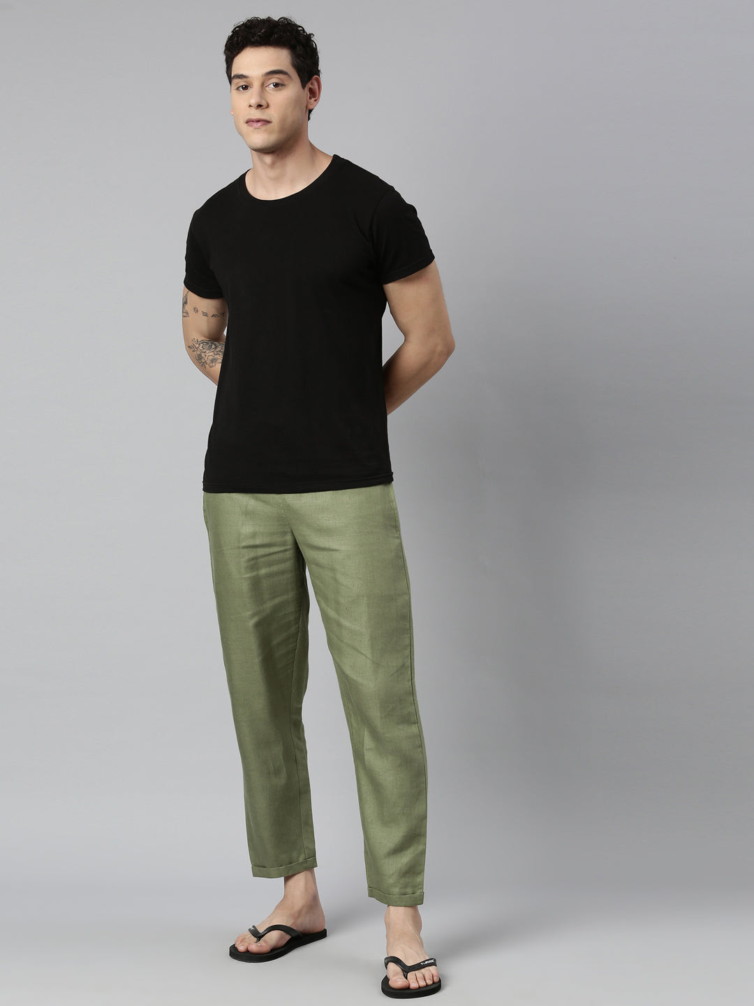 Regal olive and light brown (Pack of 2) Men Hemp Lounge Pant