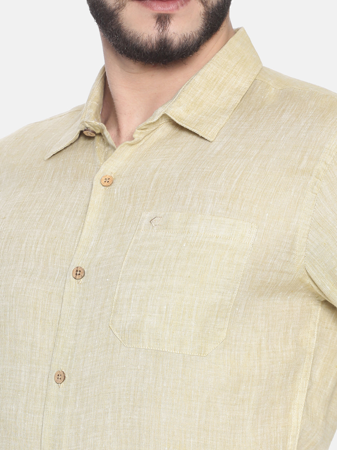 Fawn Men Hemp Full Sleeve Shirt