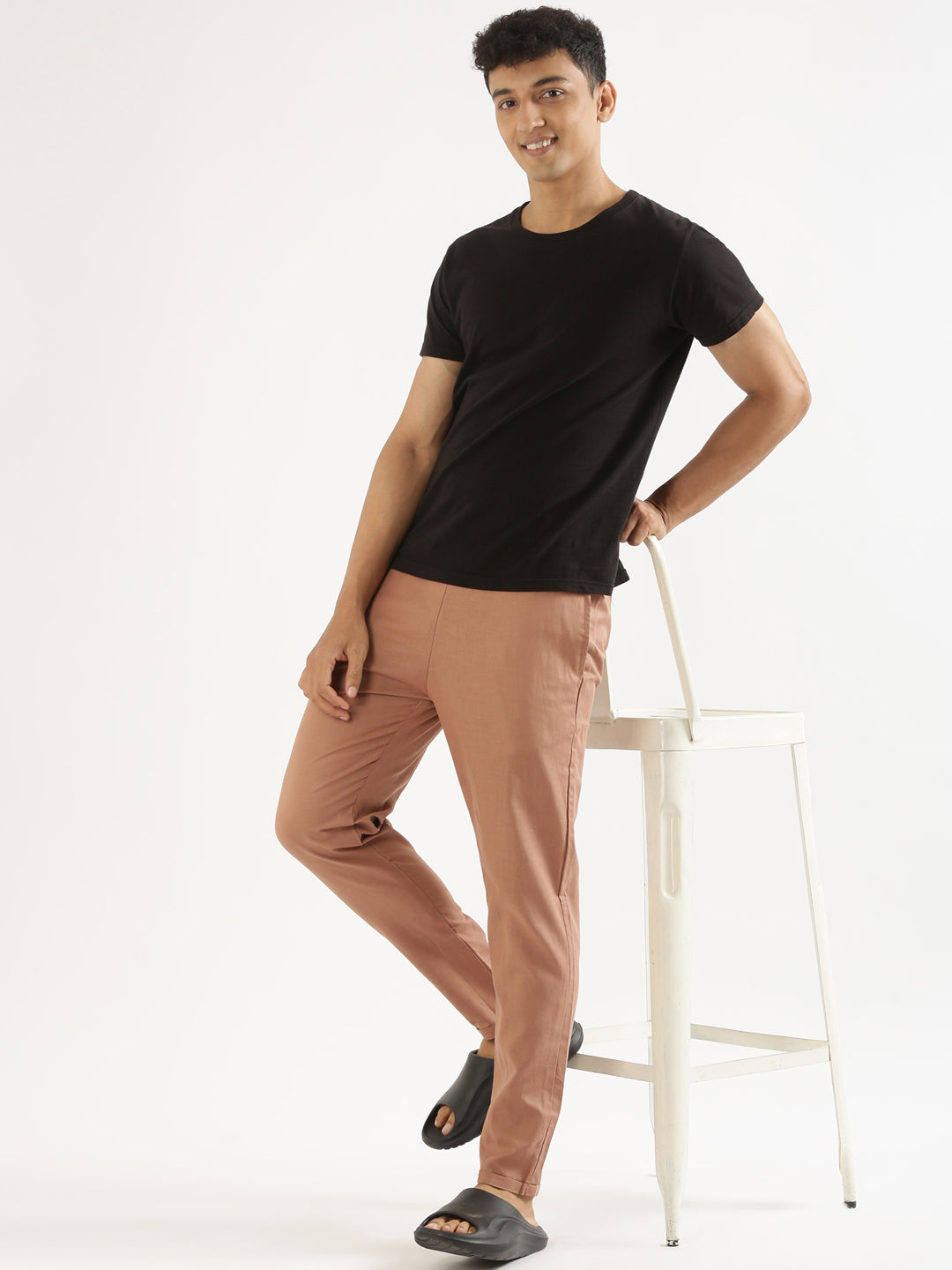 Mocha Brown Men Hemp Lounge Pant
