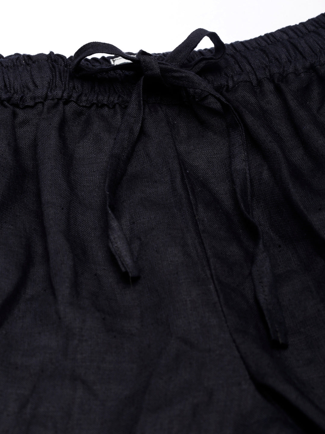 Regal Black Men Hemp Broad Bottom Comfort Pant