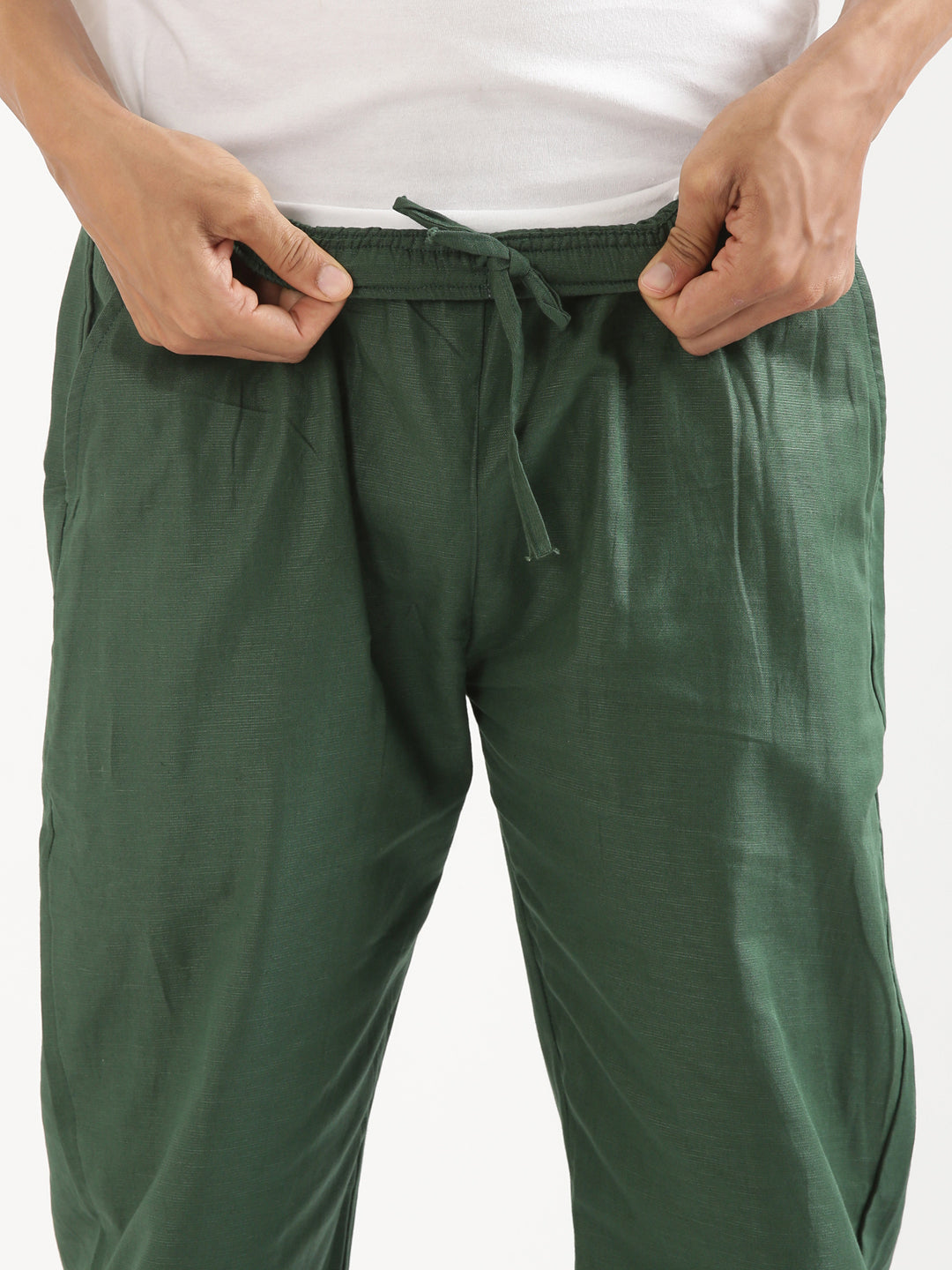 Mocha Brown and Bottle Green (Pack of 2) Men Hemp Comfort Pant