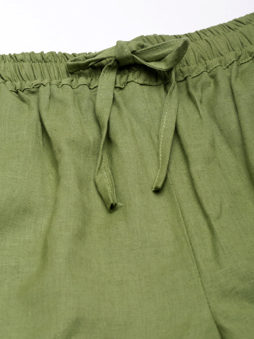 Regal Olive Men Hemp Broad Bottom Comfort Pant