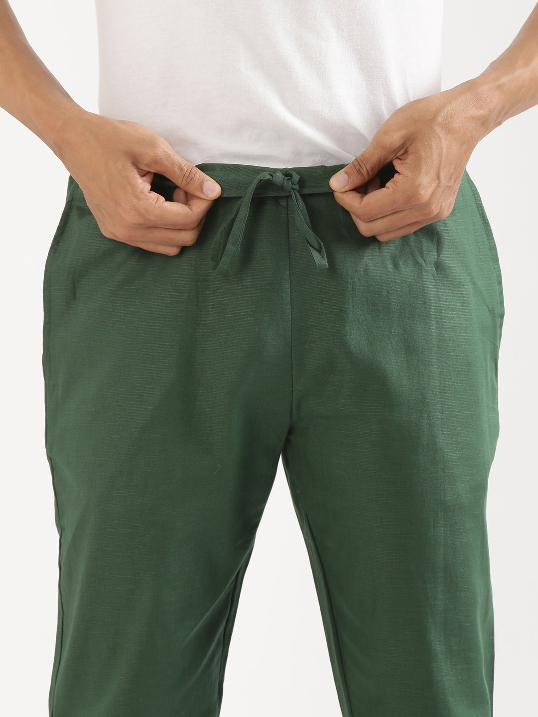 Bottle Green Men Hemp Lounge Pant