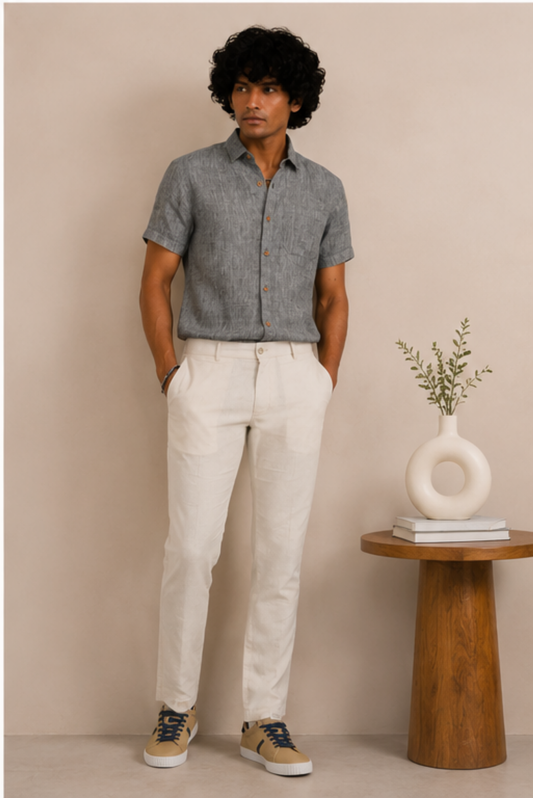 Off-White Men Hemp Trouser