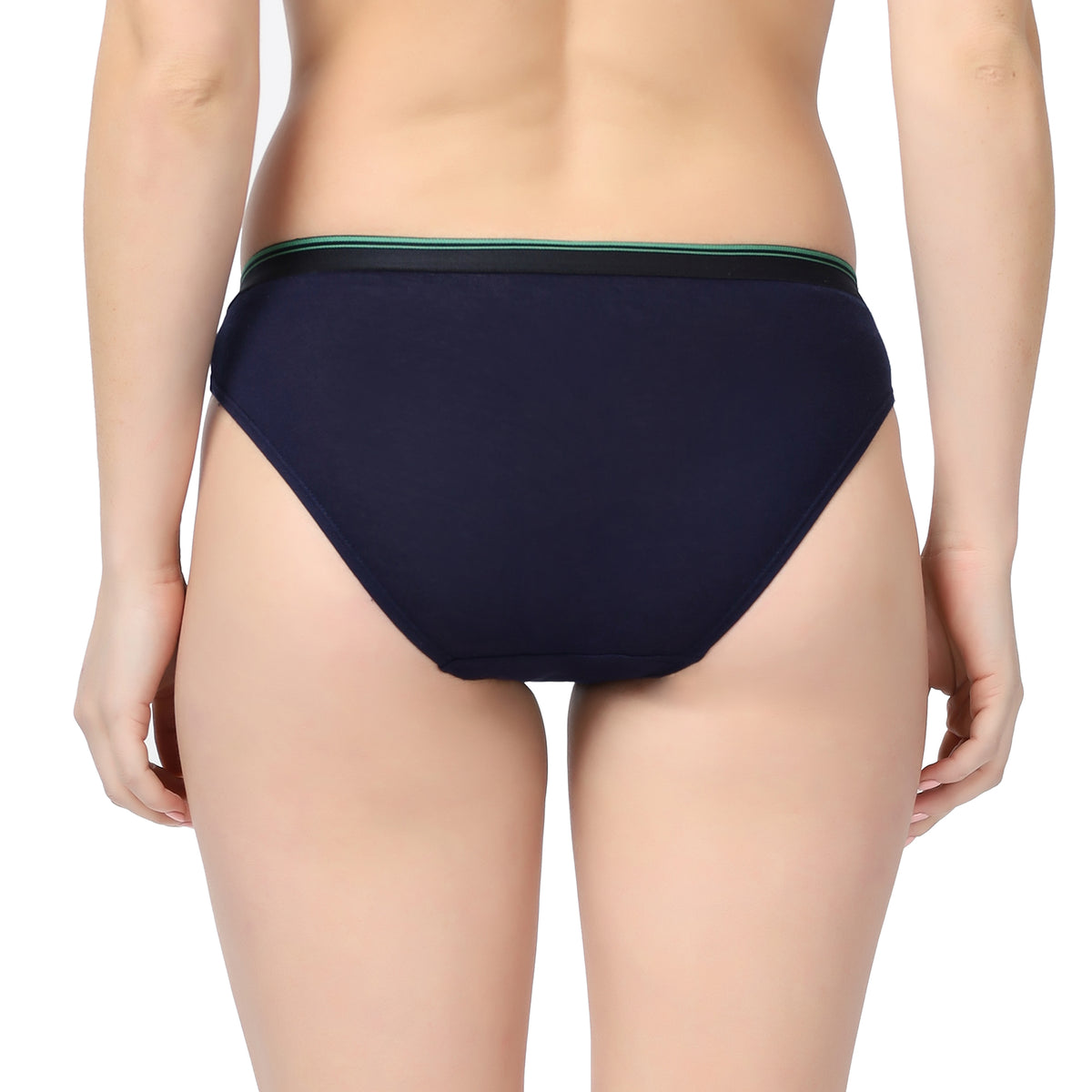 Black and Navy Blue (Pack of 2) Women hemp bikini panty