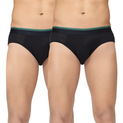 Men hemp brief (Pack of 2, Black)