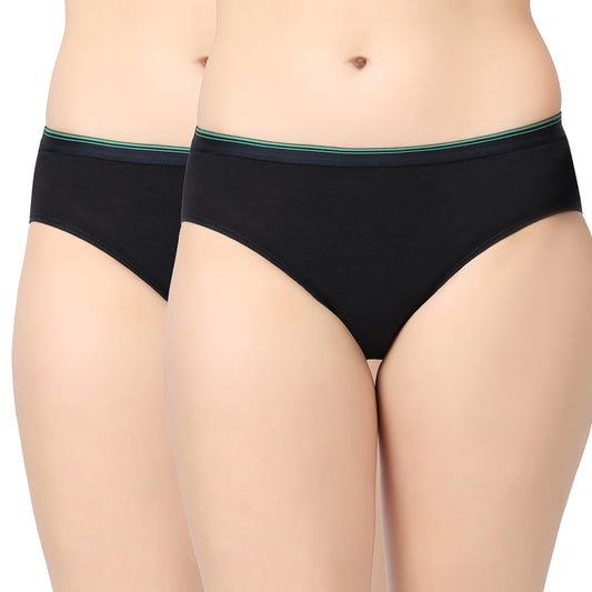 Black, Navy Blue and Nude (Pack of 3) Women hemp hipster panty