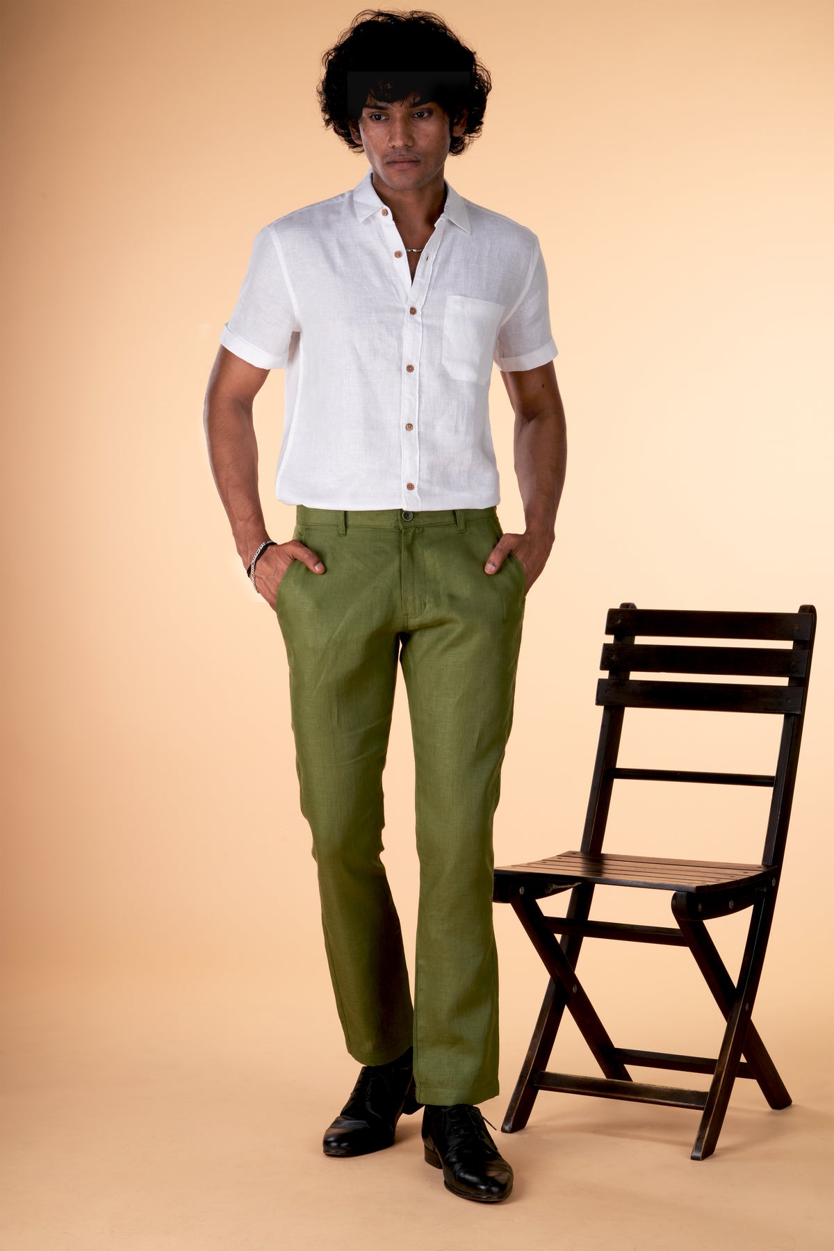 Regal Olive Men Hemp Trouser