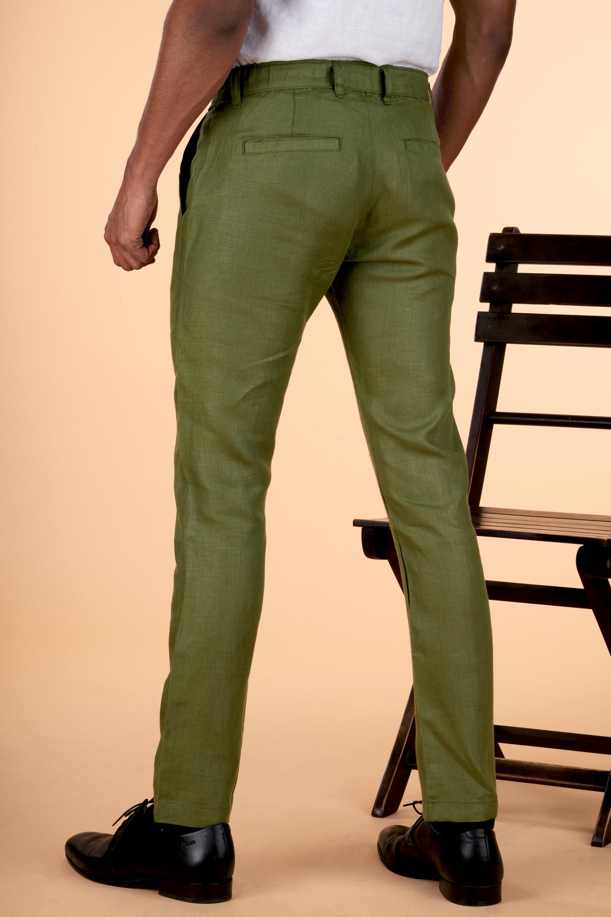Regal Olive Men Hemp Trouser