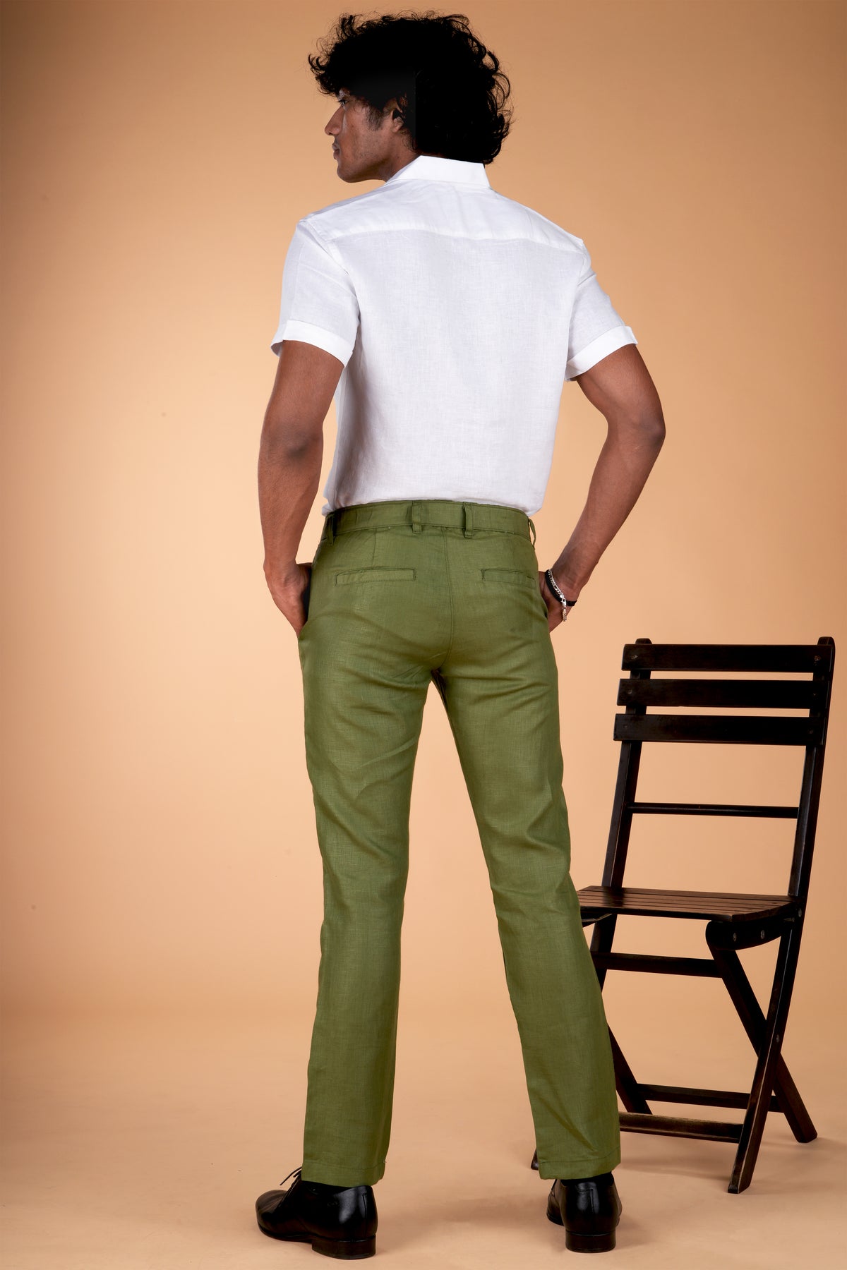 Regal Olive Men Hemp Trouser