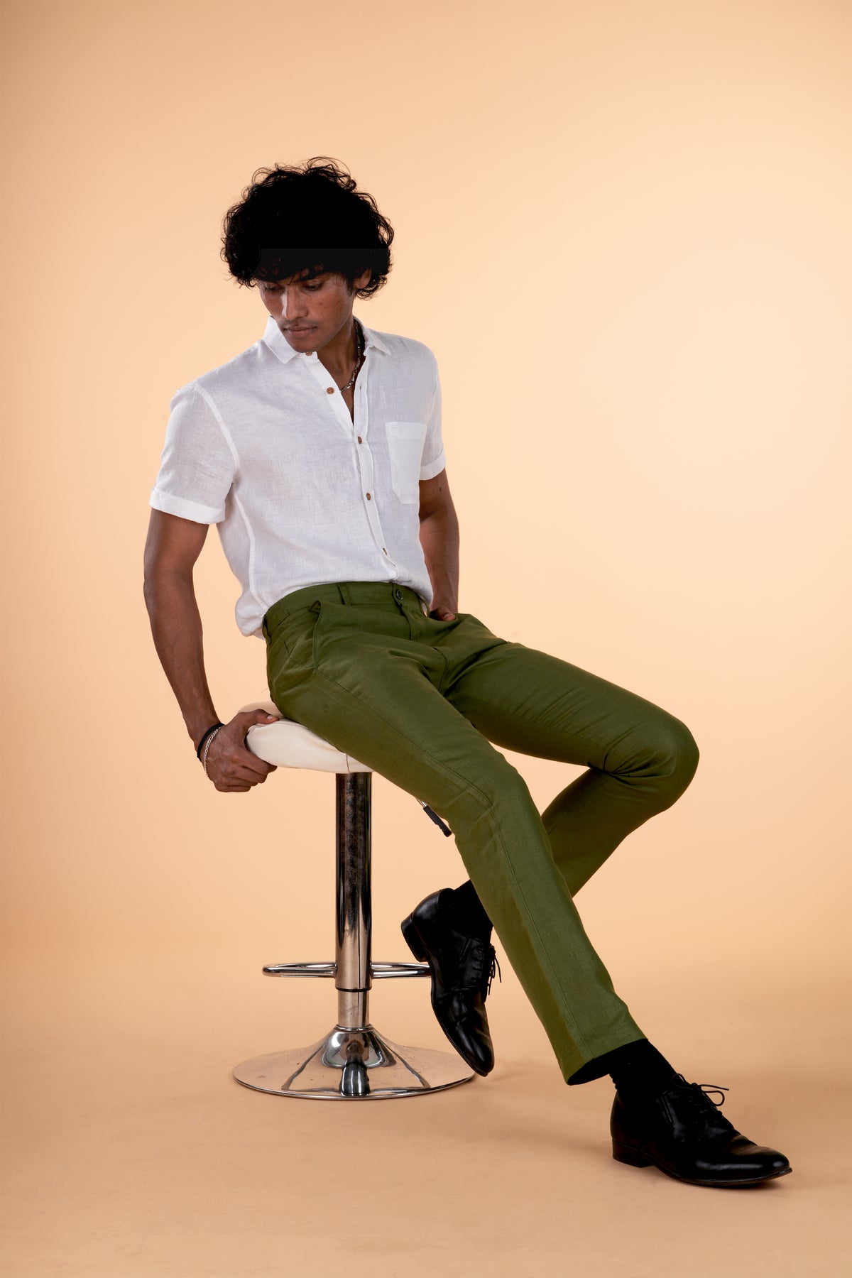 Regal Olive Men Hemp Trouser