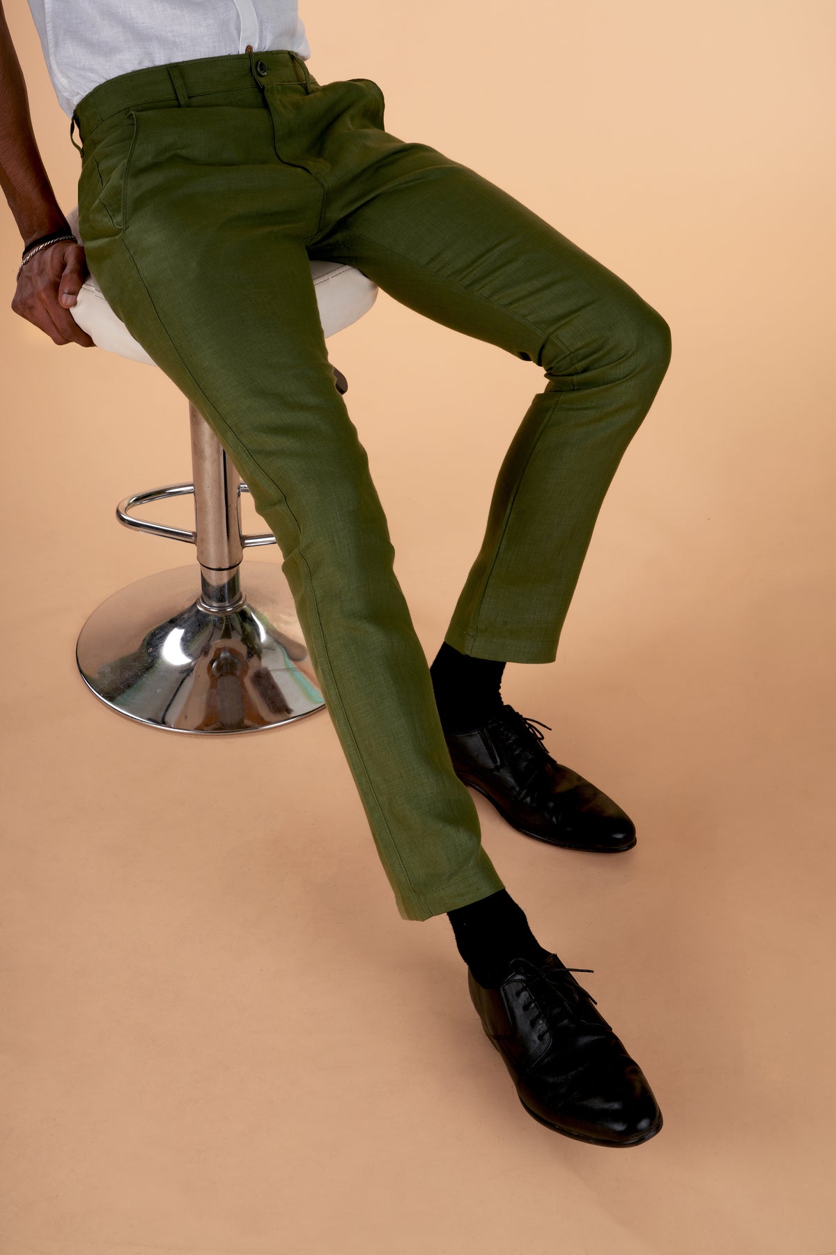 Regal Olive Men Hemp Trouser