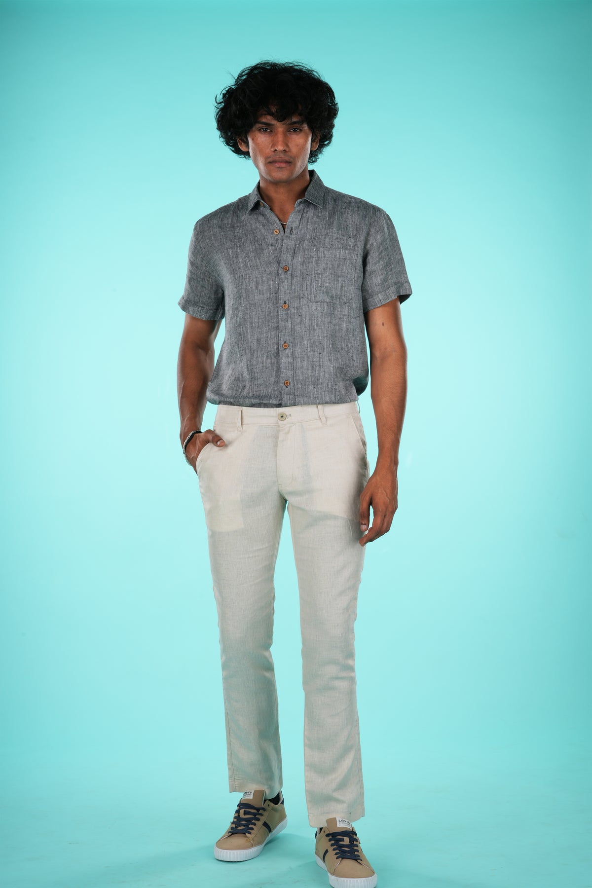 Off-White Men Hemp Trouser