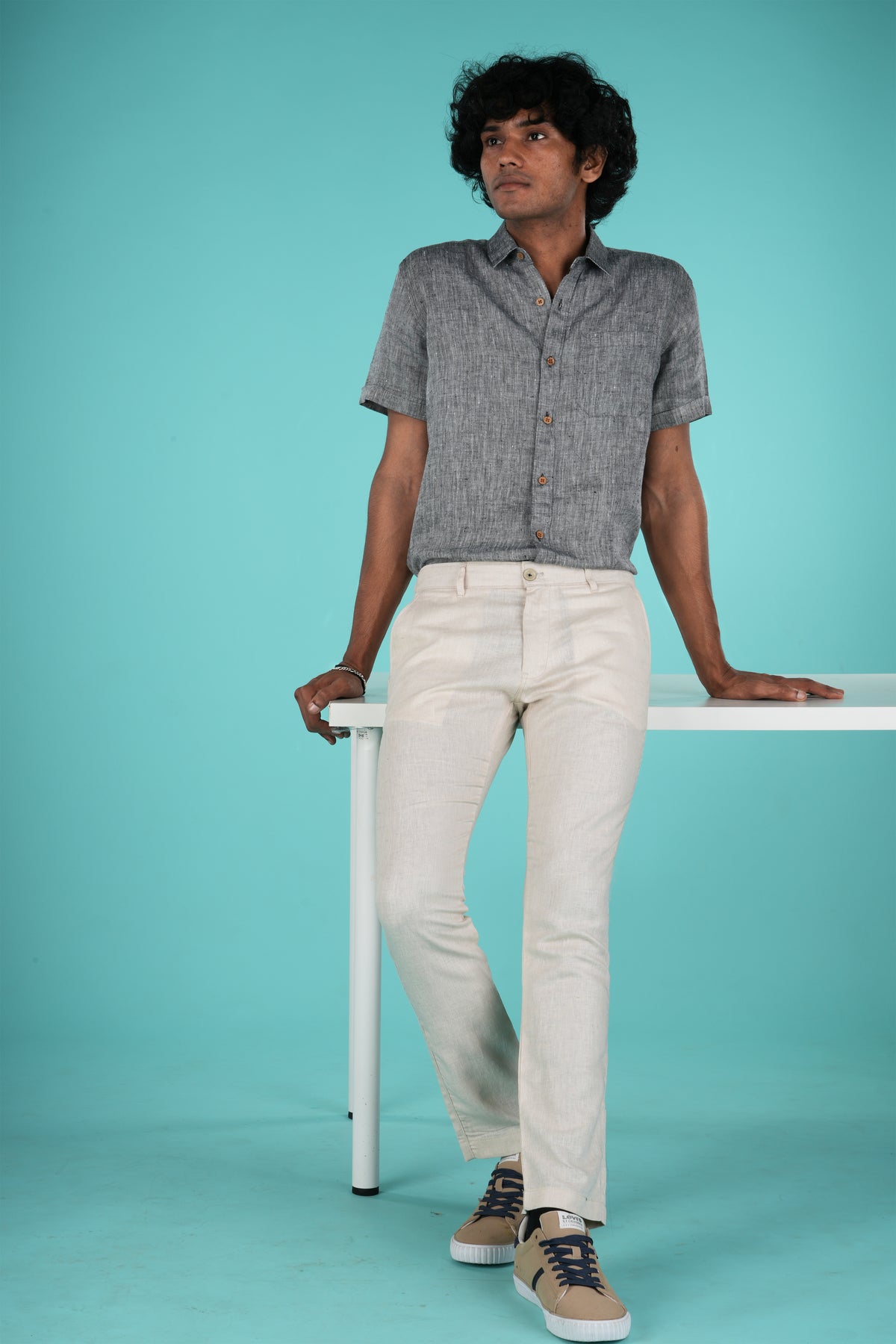 Off-White Men Hemp Trouser