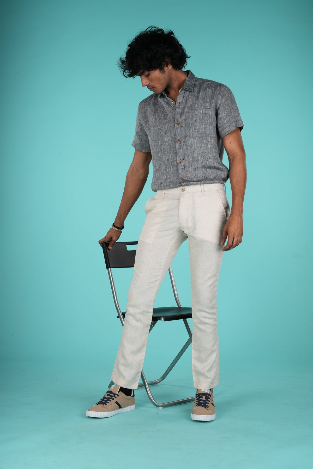 Off-White Men Hemp Trouser