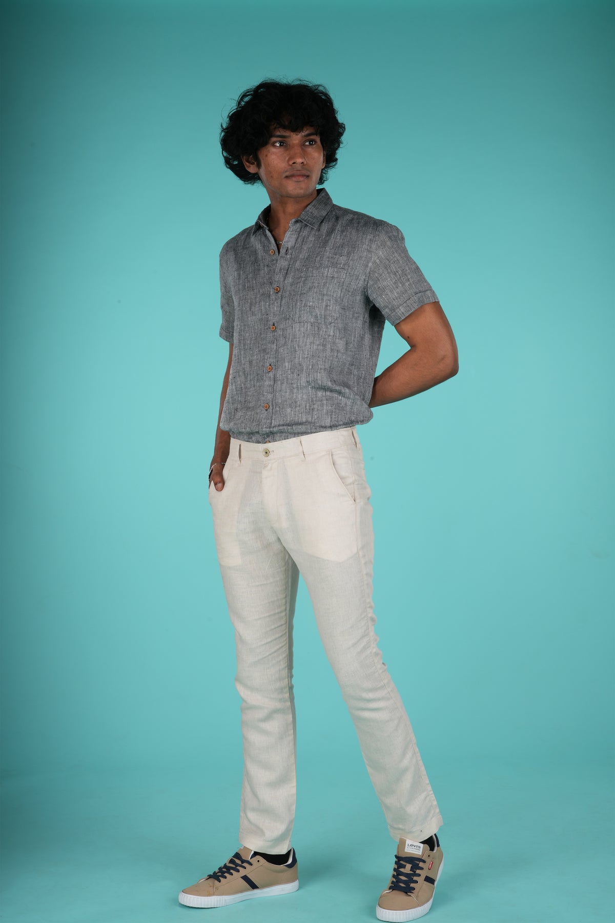 Off-White Men Hemp Trouser