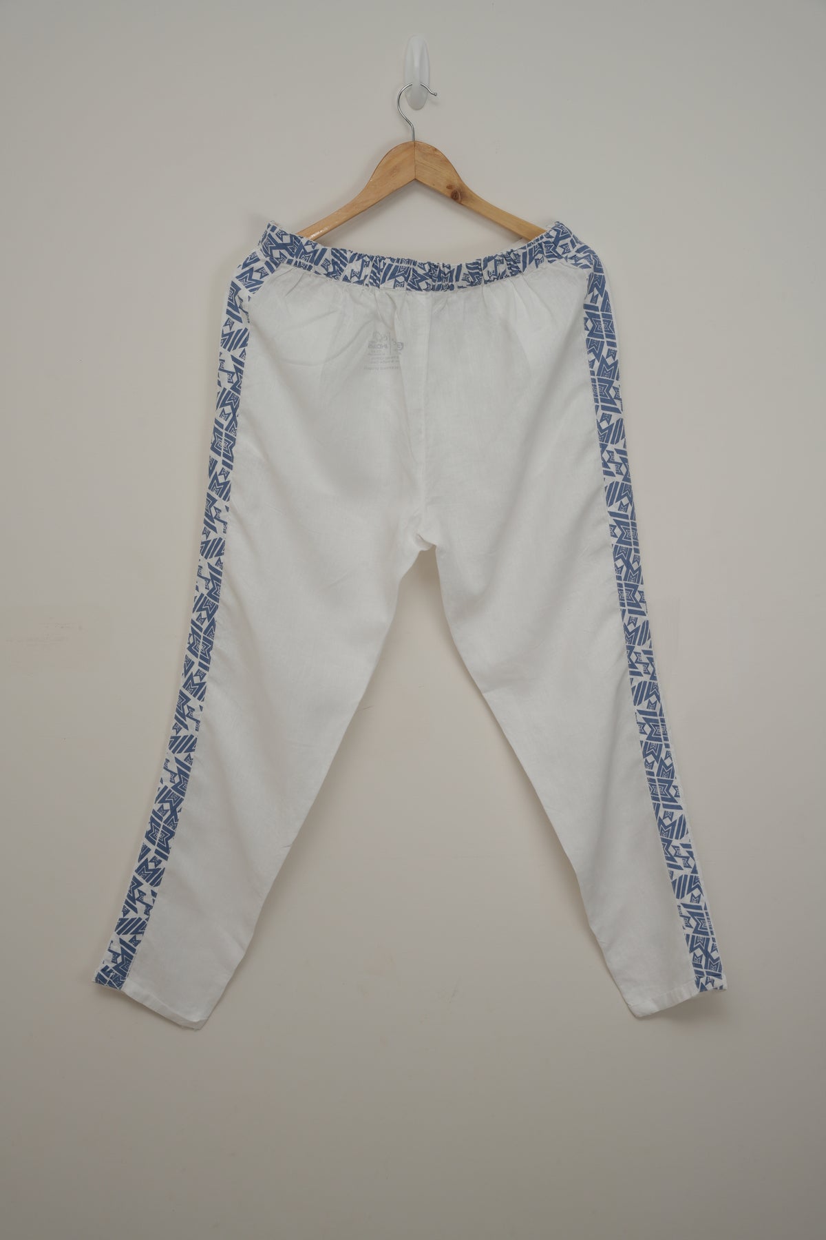 Ecentric-Mumbai Indians Official Men White Hemp Lounge Pant