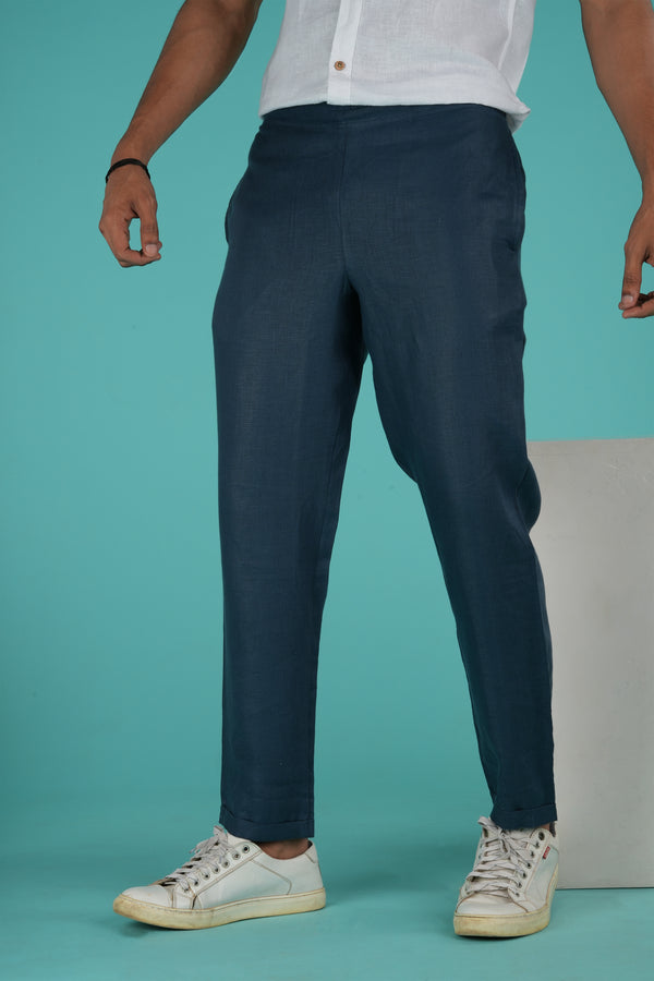 Regal Blue Men Hemp Lounge Pant