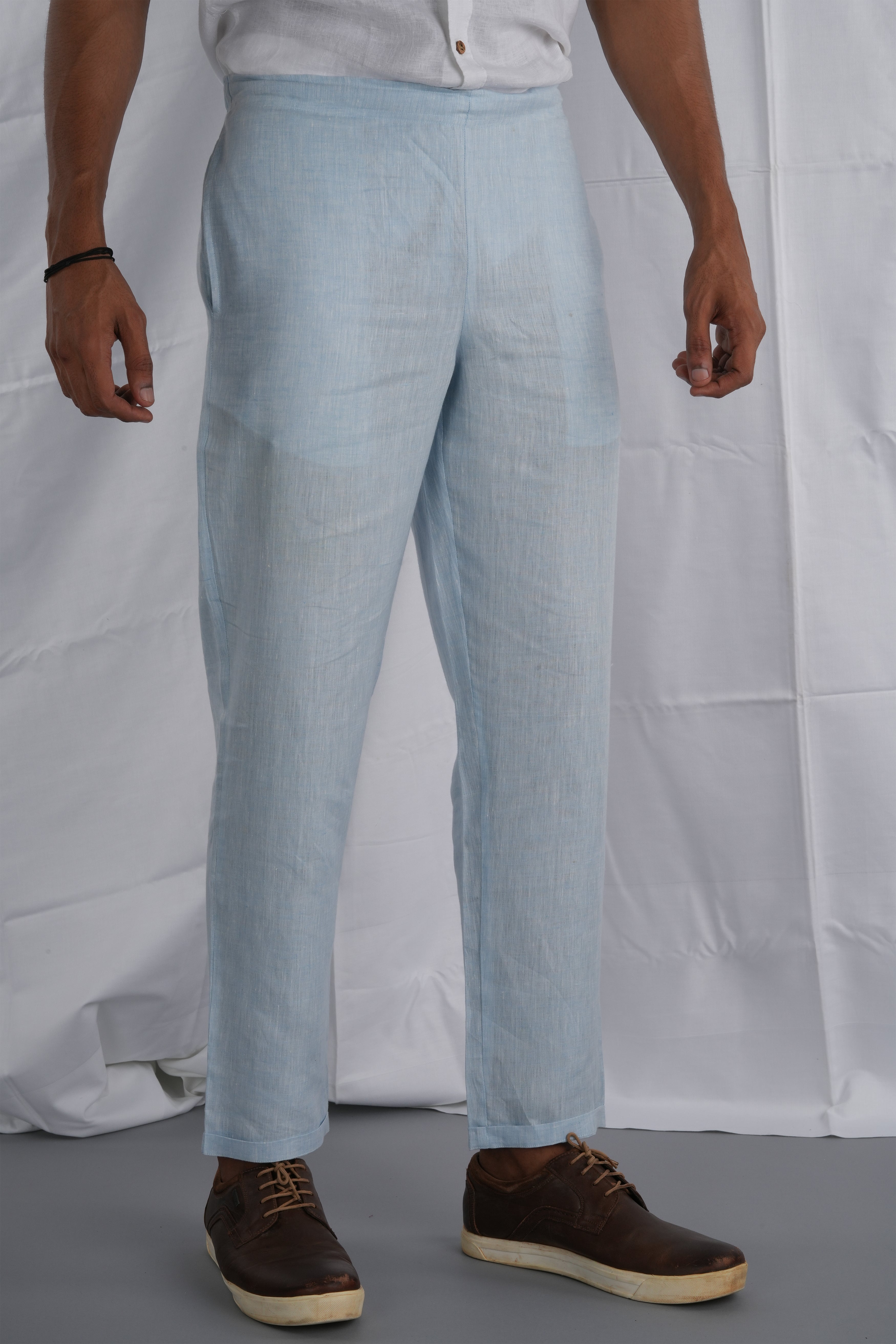Buy Blue Mid Rise Linen Pants for Men Online at Selected Homme  152912502