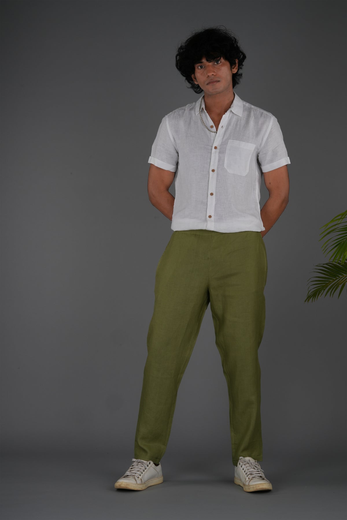 Olive, Black, Bottle Green (Pack of 3) Men Hemp Lounge Pants
