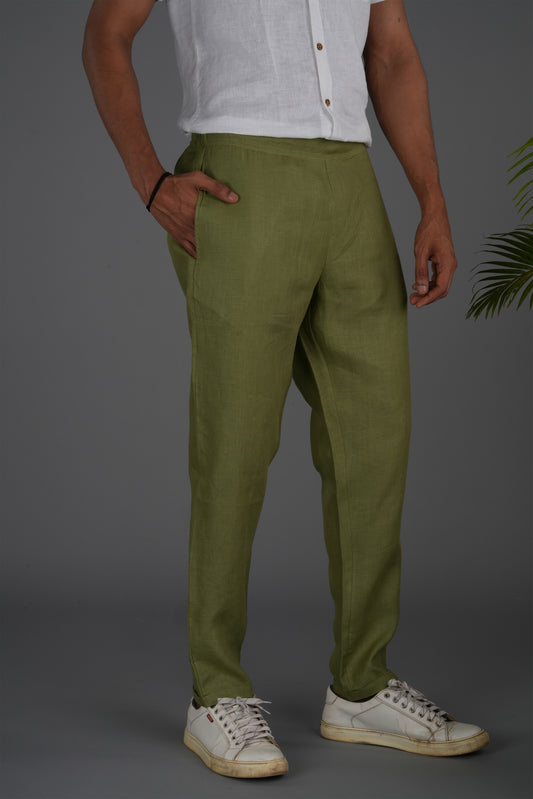 Olive, Black, Bottle Green (Pack of 3) Men Hemp Lounge Pants