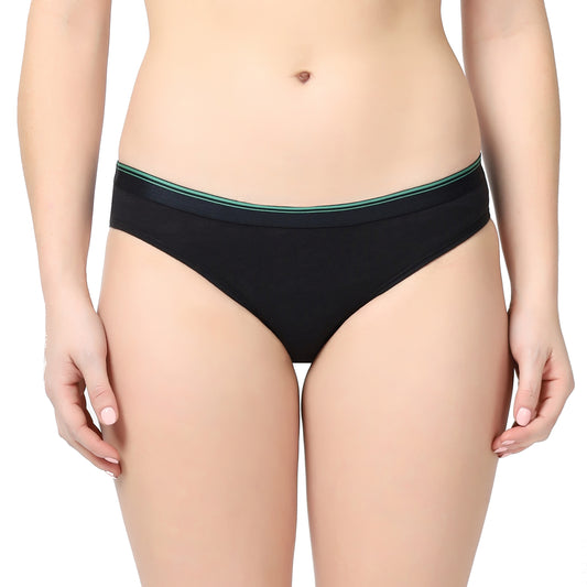 Black Women hemp bikini panty