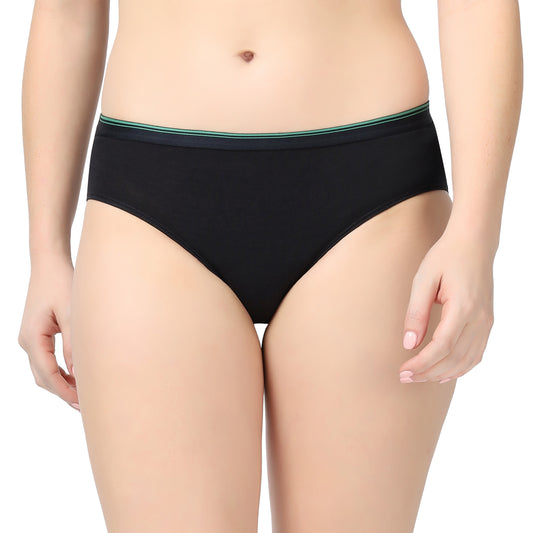 Women hemp black hipster panty brief (undergarments)