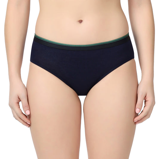 Navy blue Women hemp hipster panty