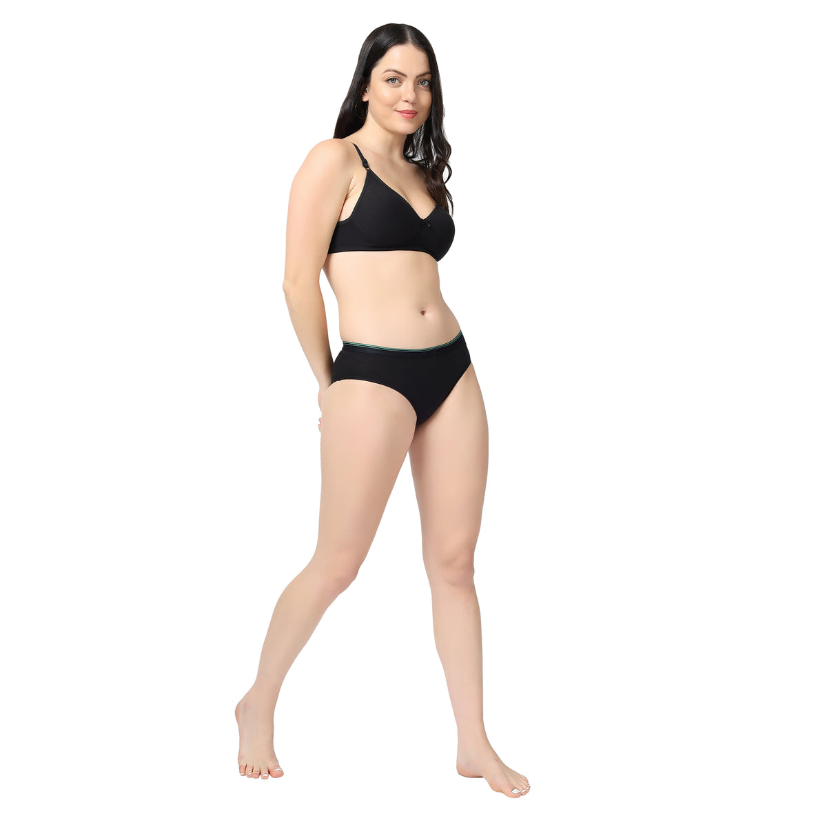 Black Women hemp hipster panty