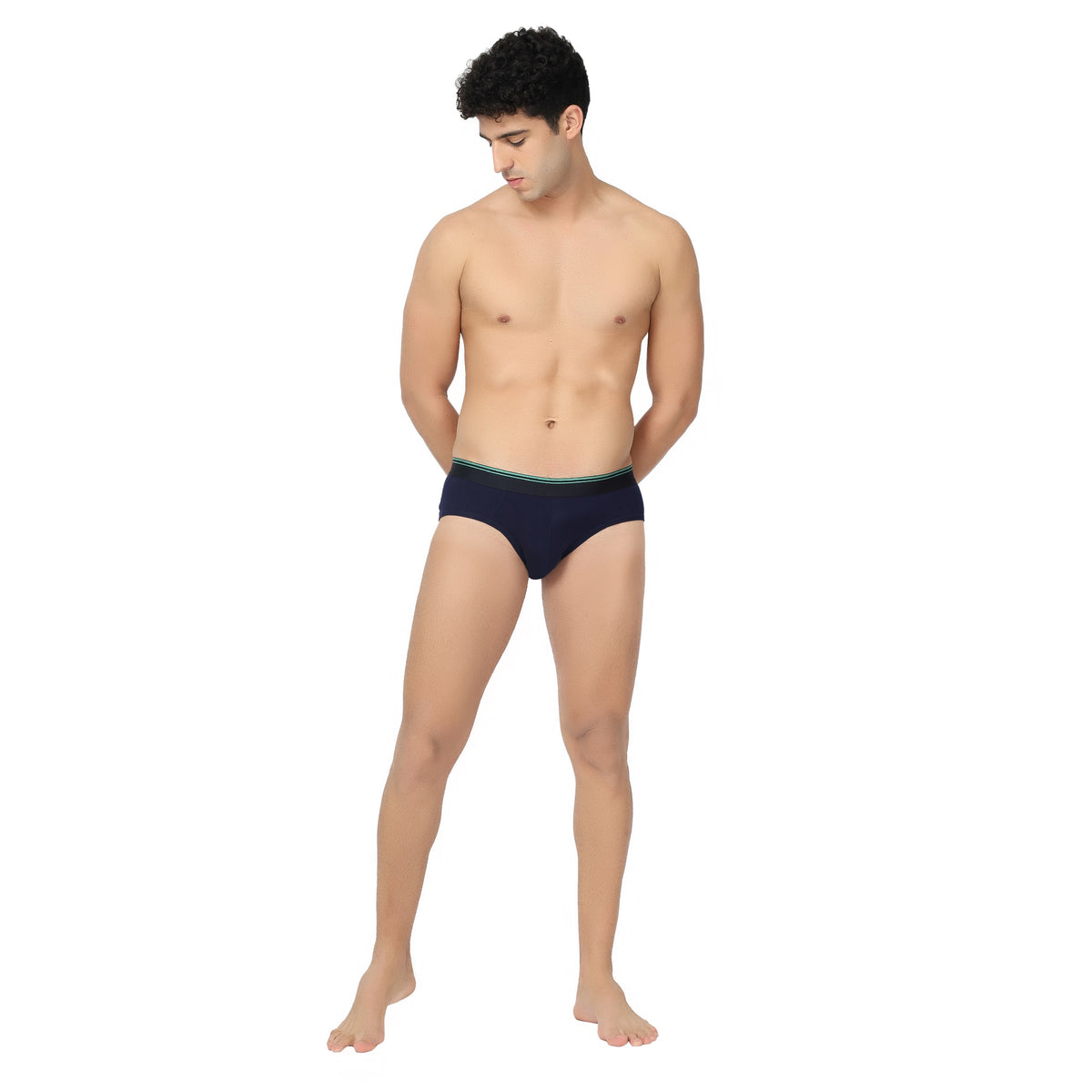 Navy blue Men hemp brief