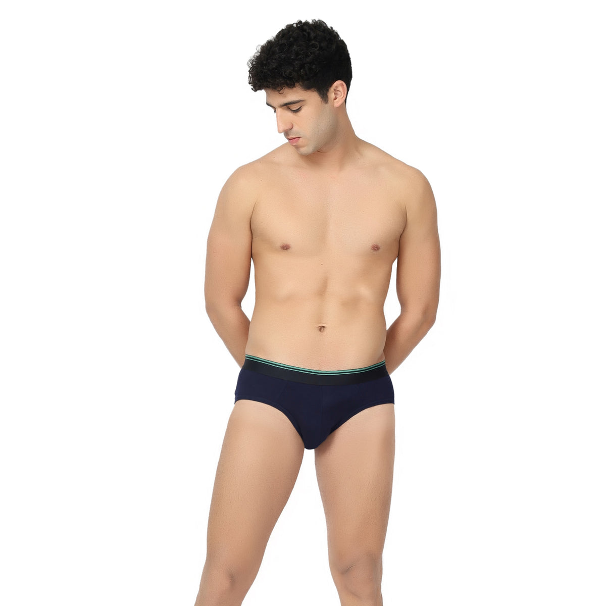 Navy blue Men hemp brief