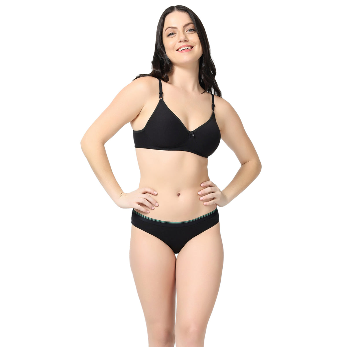 Black Women hemp bikini panty