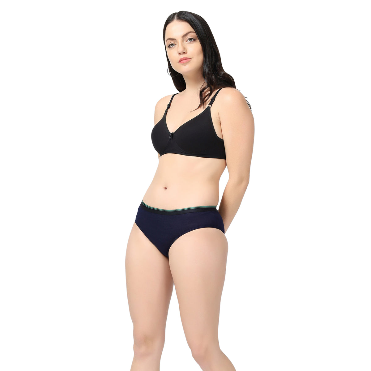 Navy blue Women hemp hipster panty