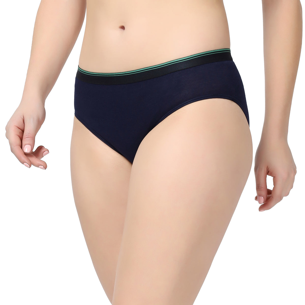 Navy blue Women hemp hipster panty