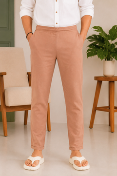 Mocha Brown Men Hemp Lounge Pant